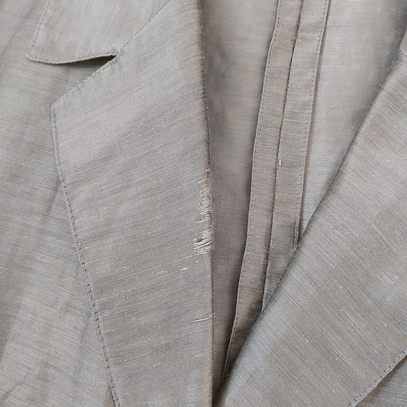 Emanuel Ungaro Linen-Blend Dustier Blazer Jacket - Picture 6 of 10